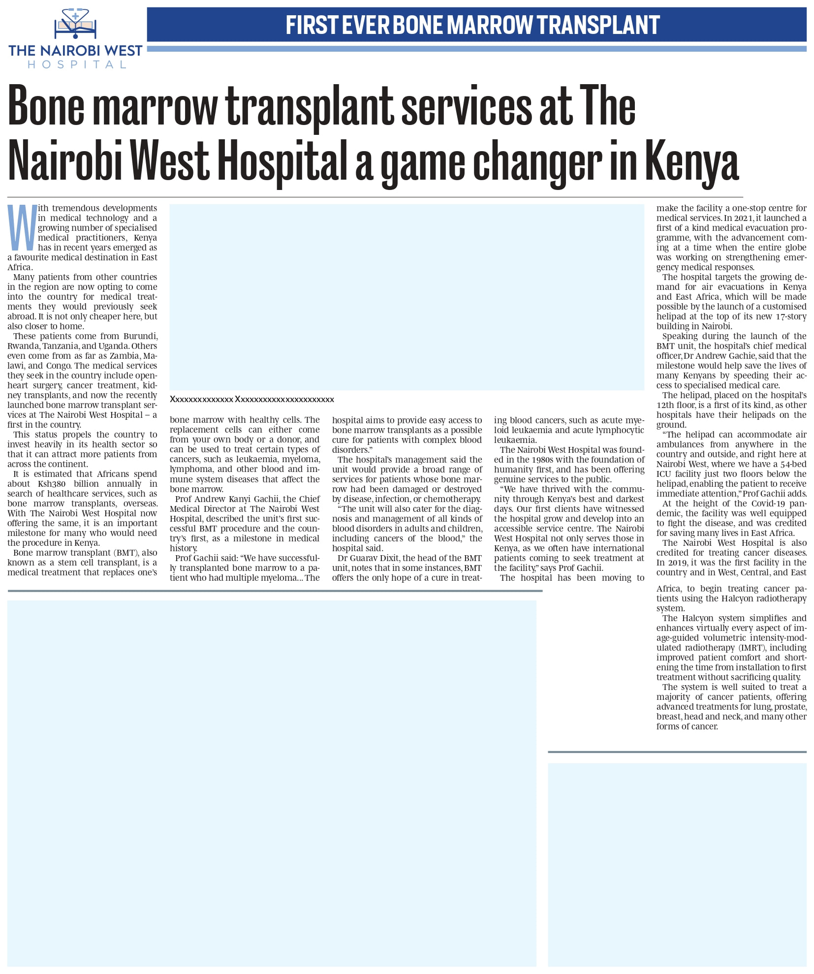 The Nairobi West Hosp Bone Marrow Transplant Dr Gauravdixit